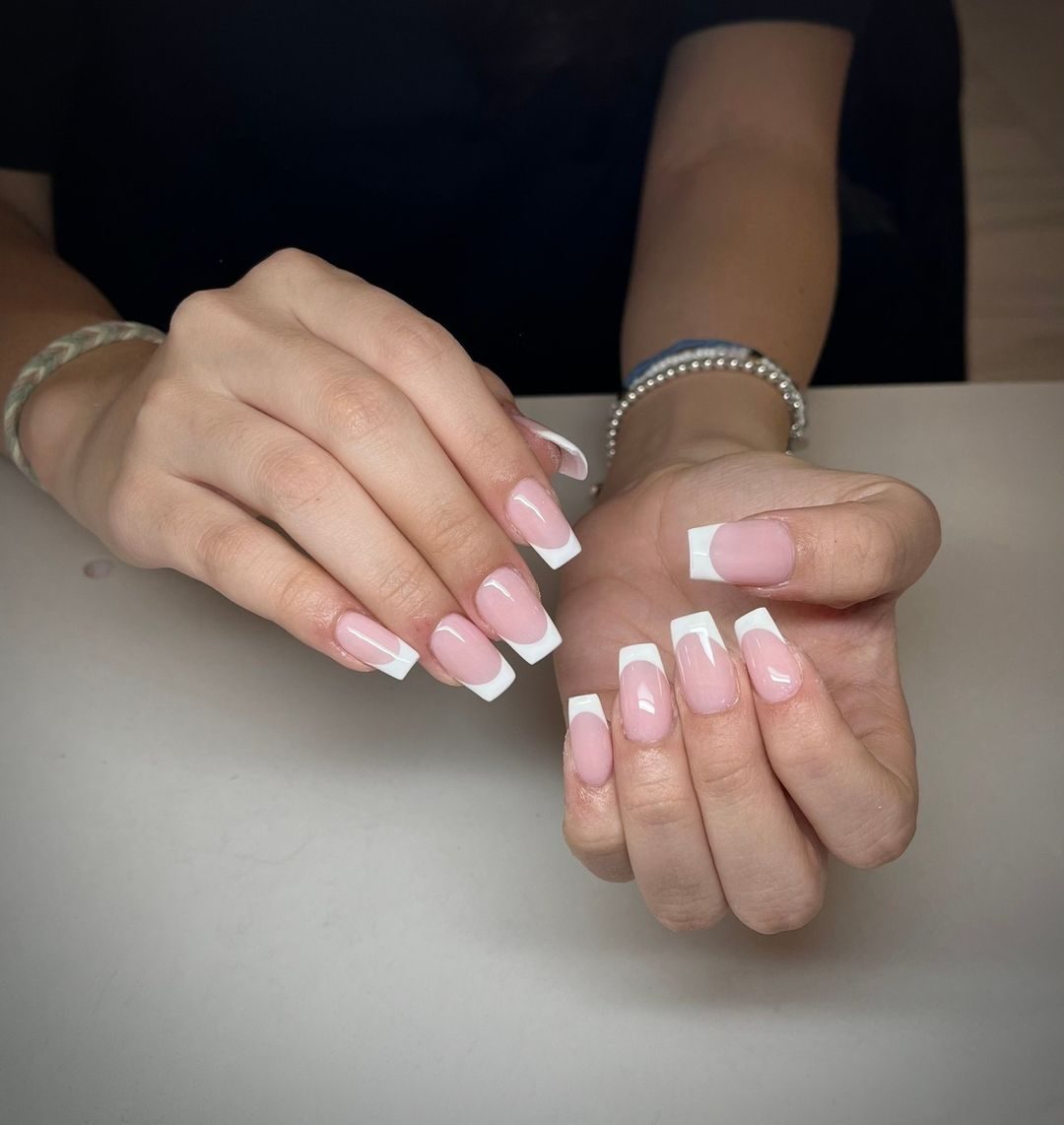 French manicure by Pedi N Nails London