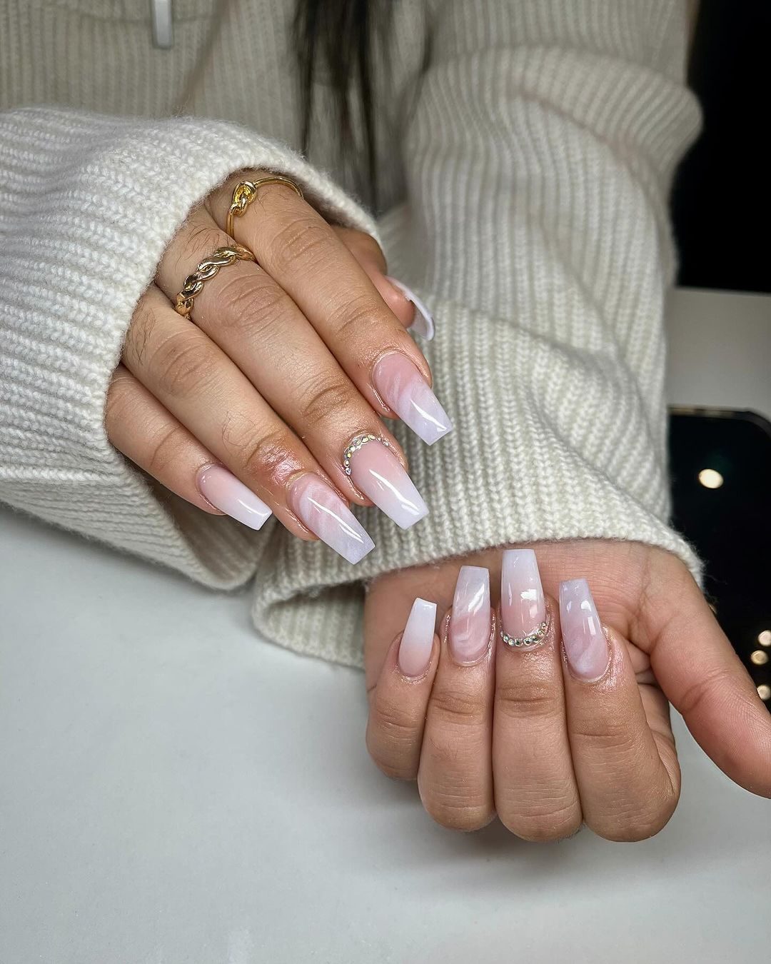 Nude nail design by Pedi N Nails London