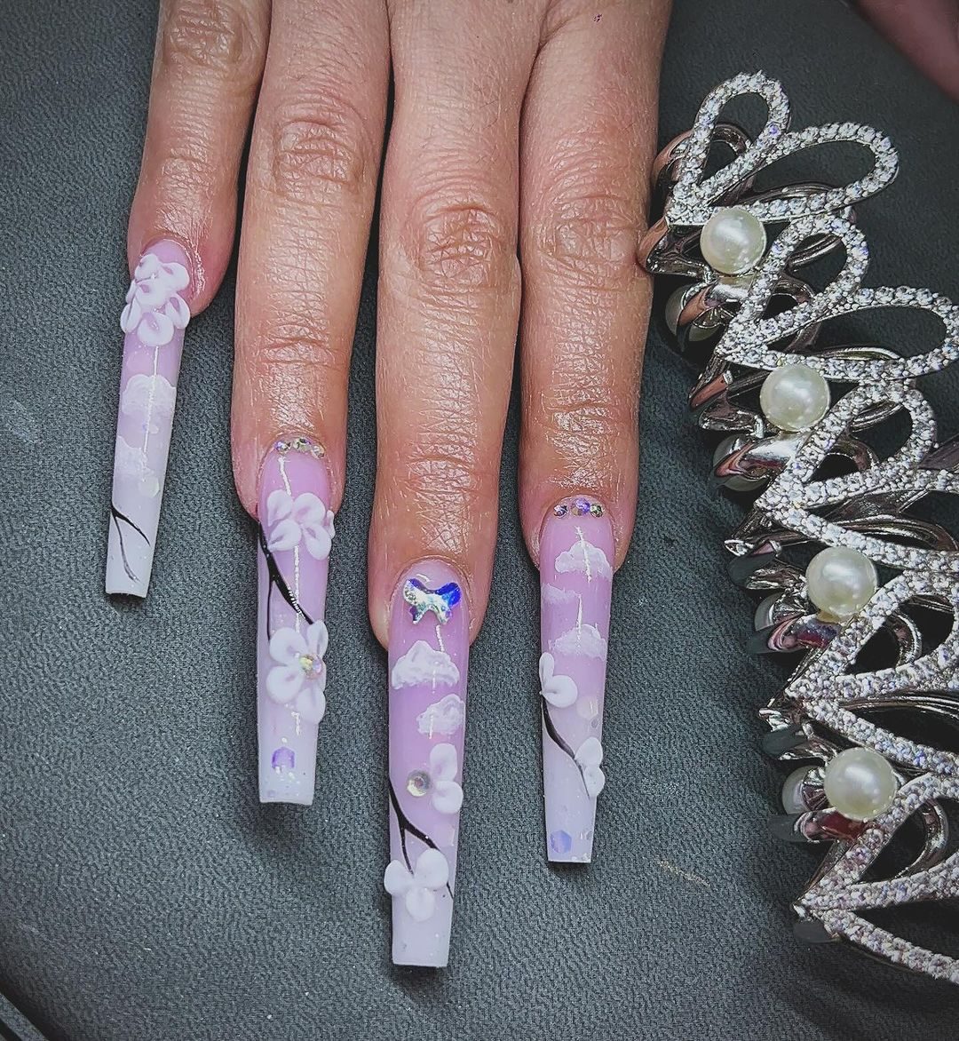 Artistic nail design by Pedi N Nails London