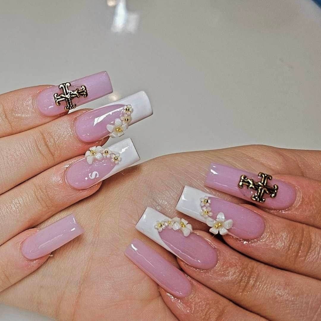 Embellished nail design by Pedi N Nails London